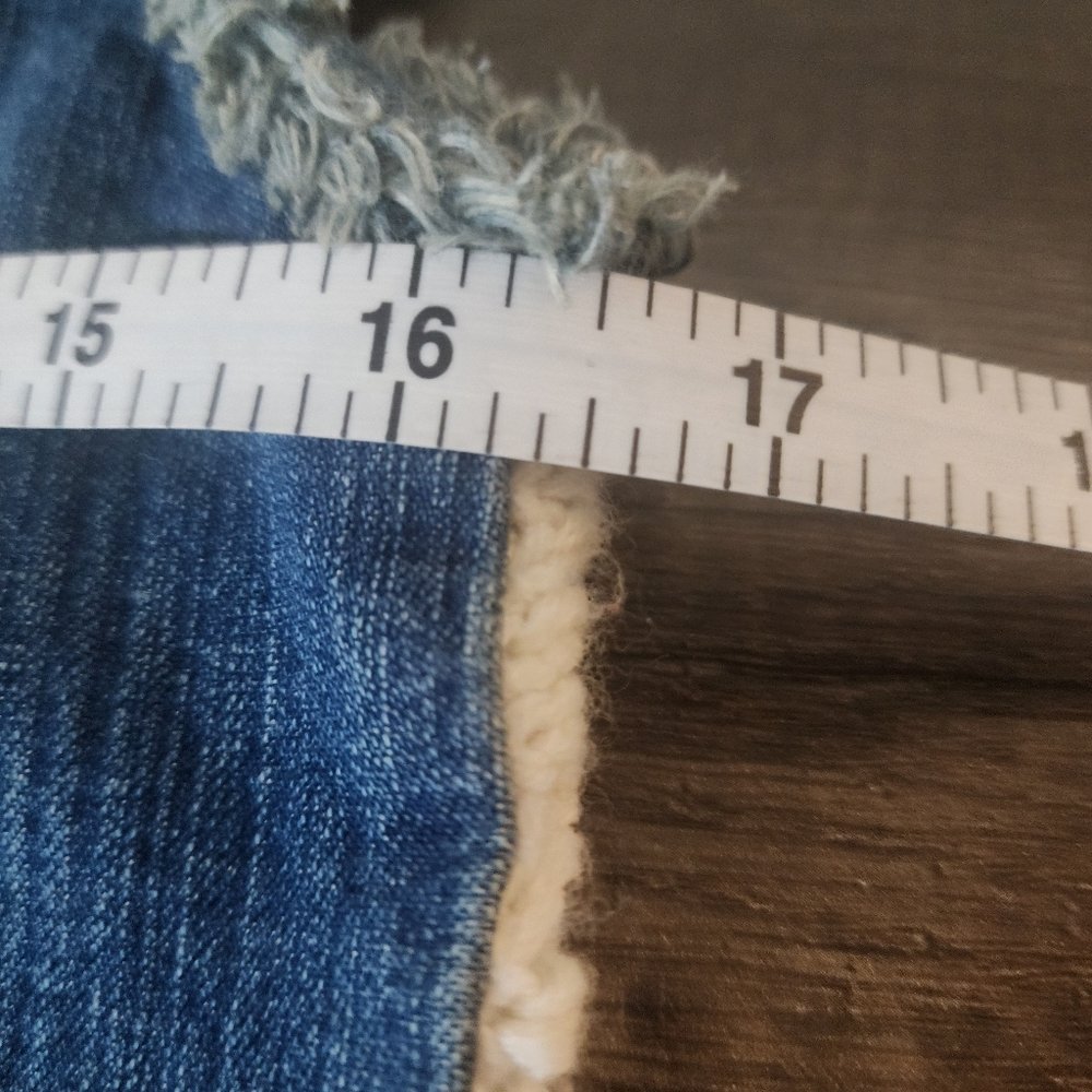 Crest jeans denim laced vest large (12-14)             bin 28